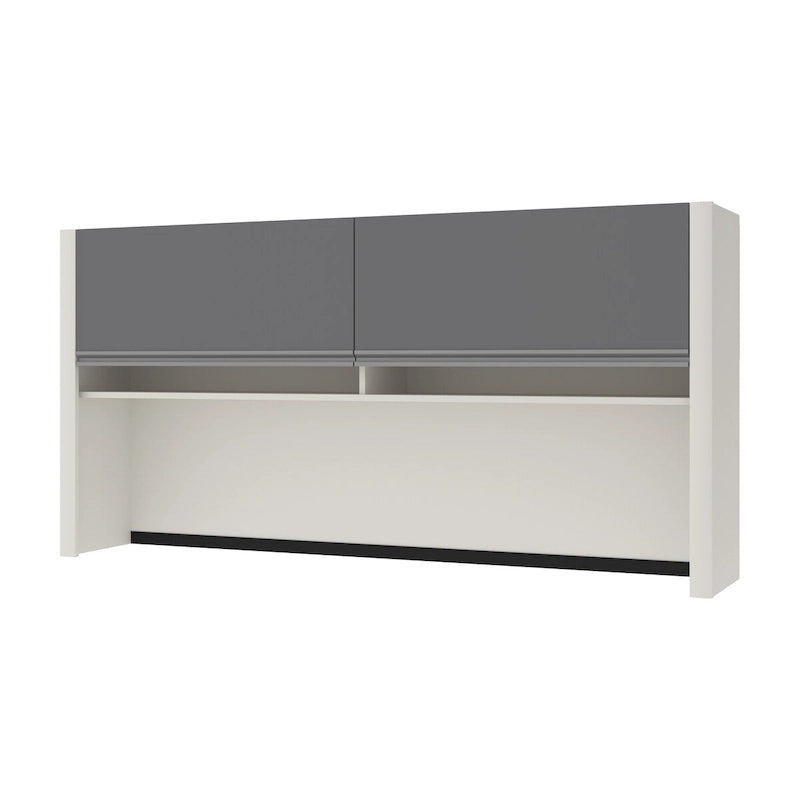 Cassettiera da scrivania 71W con ripiani porta documenti e gestione cavi per scrivania stretta