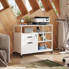 Mobiletto Portadocumenti a 2 Cassetti con Stazione di Ricarica - 15.7P x 31.7L x 26.1A