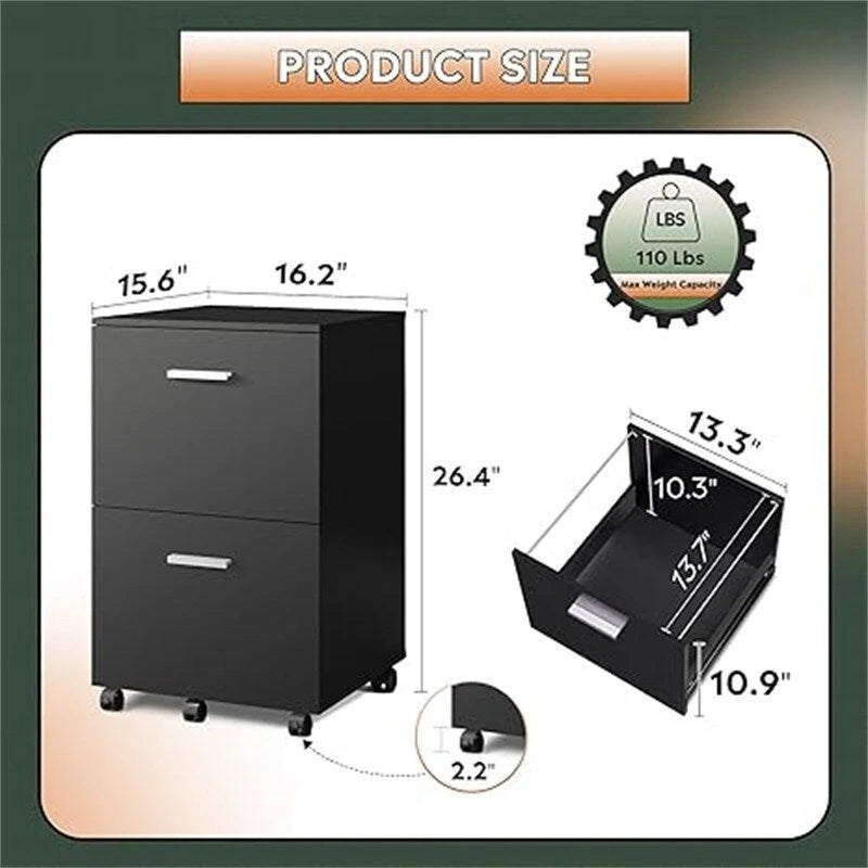 Schedario a 2 cassetti - 15,6P x 16,2L x 26,4A