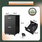 Schedario a 2 cassetti - 15,6P x 16,2L x 26,4A