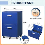 Schedario a 2 cassetti - 15,6P x 16,2L x 26,4A