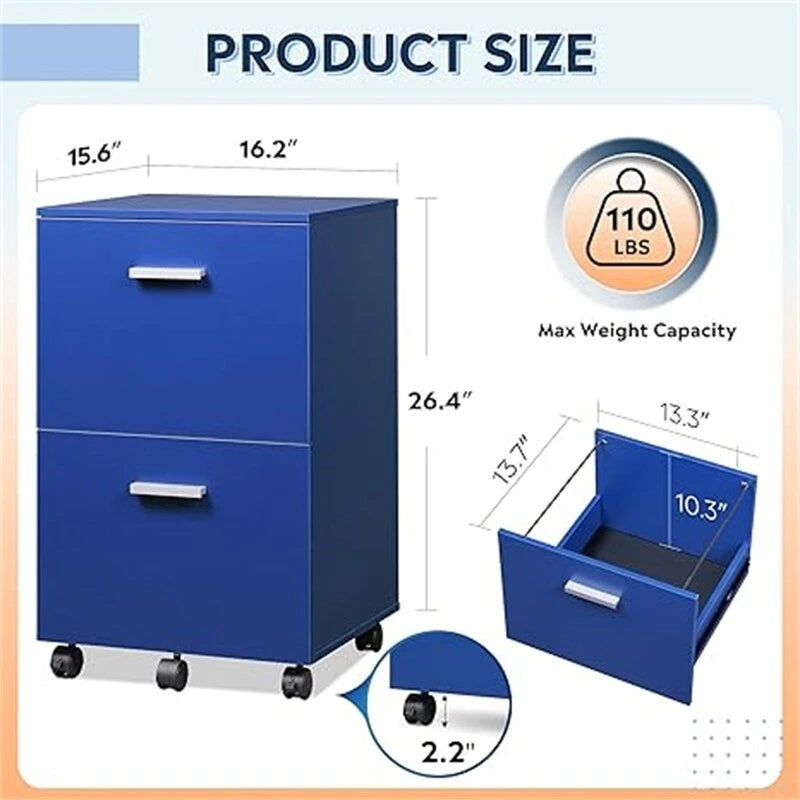 Schedario a 2 cassetti - 15,6P x 16,2L x 26,4A