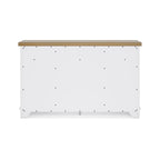 Credenza da pranzo bianca e naturale con contenitore – 60L x 19P x 37A