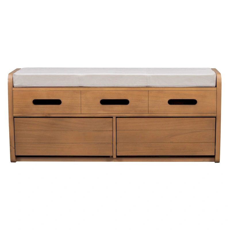 Panca Contenitore Rustica con 2 Cassetti