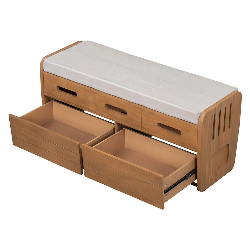 Panca Contenitore Rustica con 2 Cassetti