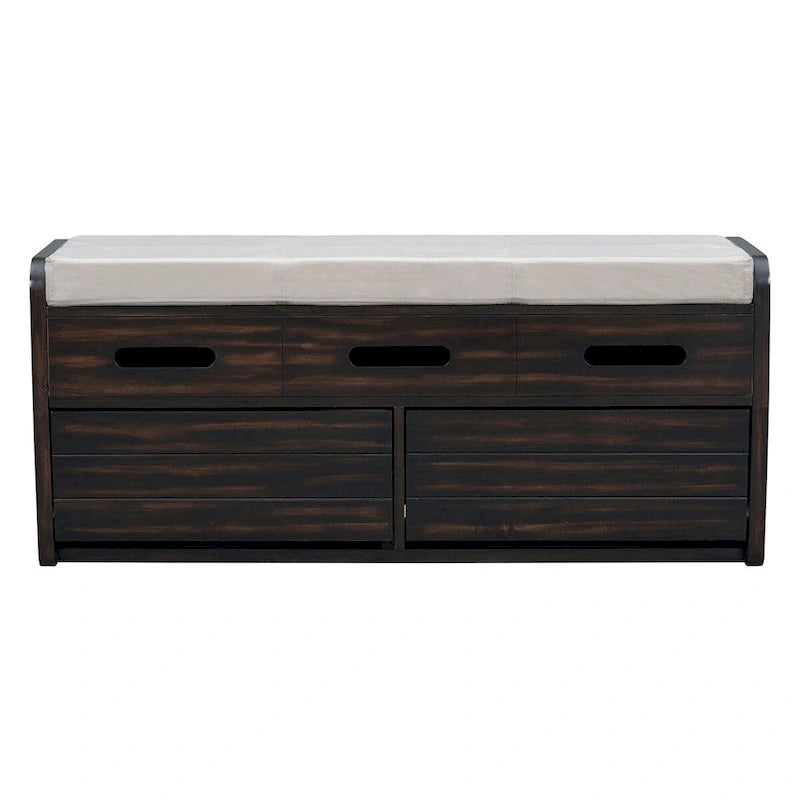 Panca Contenitore Rustica con 2 Cassetti